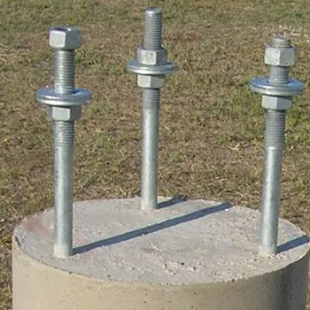 Anchor bolts in situ